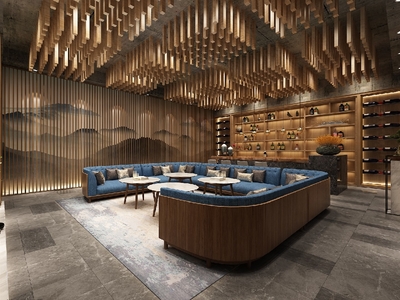 600平工裝茶室之簡中風(fēng)(一) 工裝